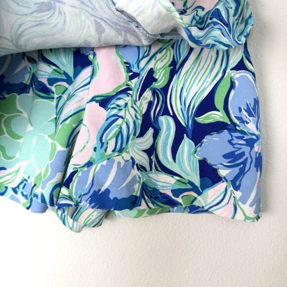 Lilly Pulitzer Skort Womens 00 Tropical Resort Beach Casual Faye Floral Preppy - Picture 2 of 7